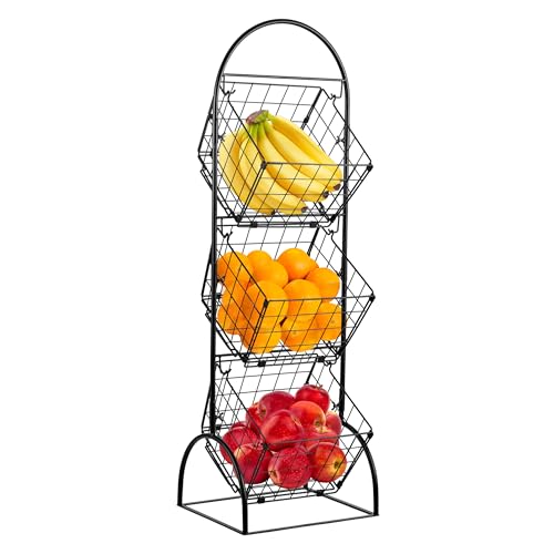 Sorbus 3-Tier Wire Market Basket