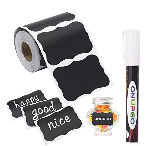 ONUPGO Chalkboard Labels, 180pcs with Liquid Chalk Marker